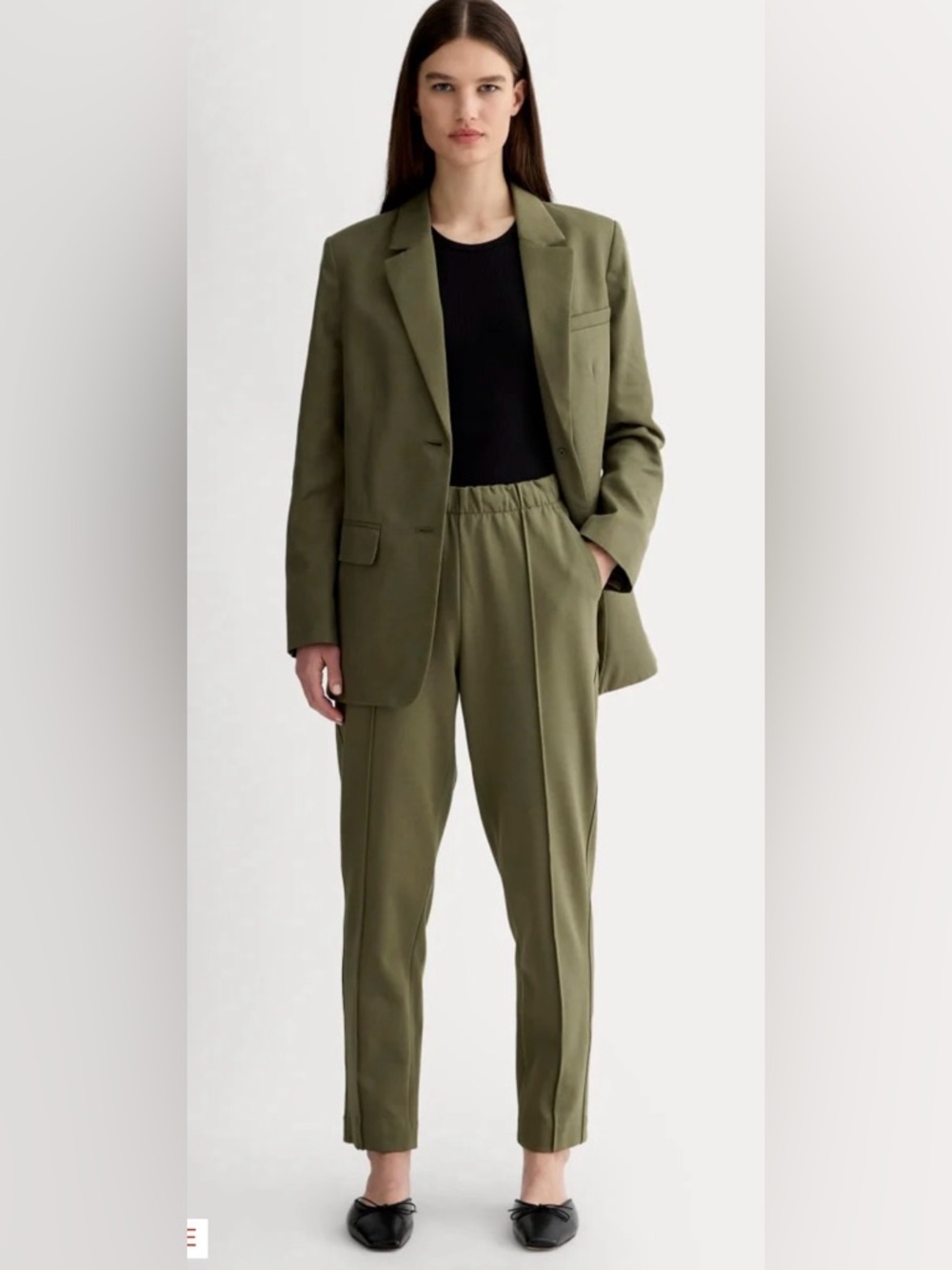 Everlane Dream Pants in Kalamata Olive Green, Pull-On Comfort, size XXS NWOT